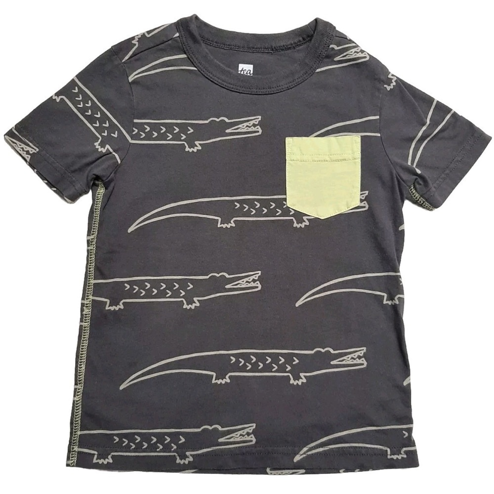 Tea Collection T-Shirt with Crocodile Print